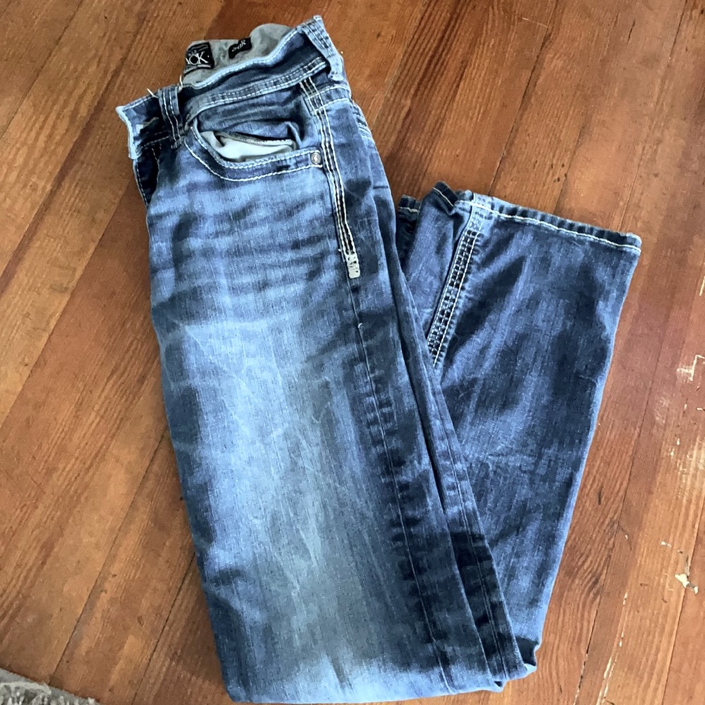 Men’s Buckle Black Jeans